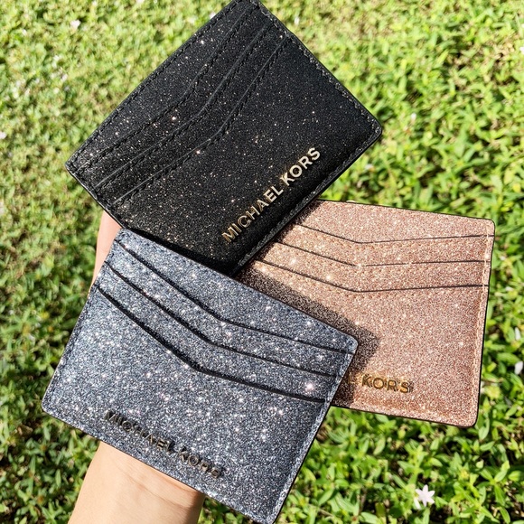 Gaby’sBags👛💕-NWT Michael Kors Glitter Cardholder - Picture 6 of 6